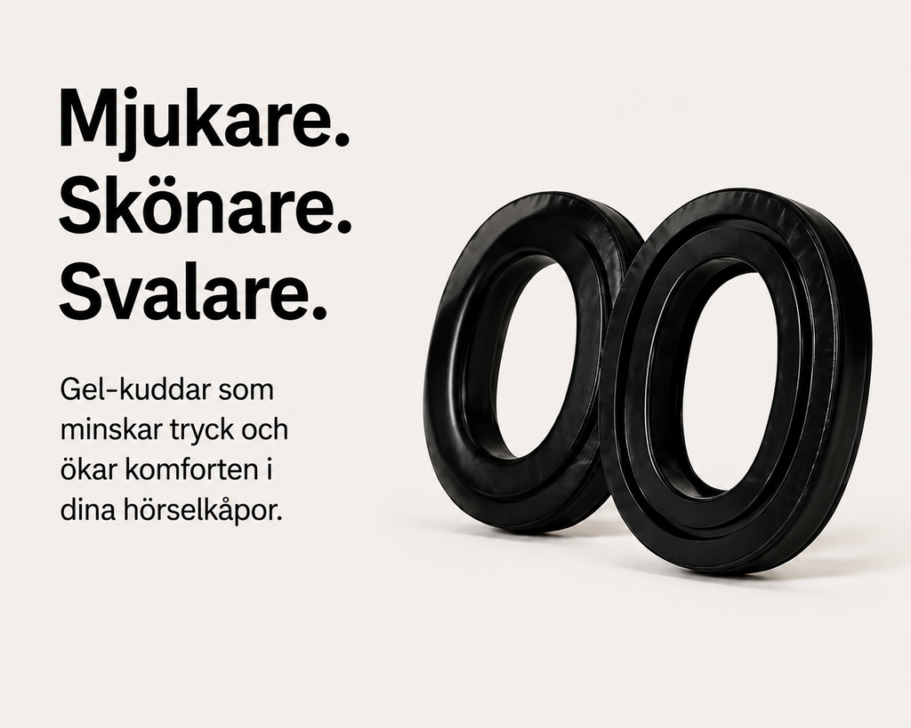 Gelkuddar, kompatibel med Peltor hörselkåpor