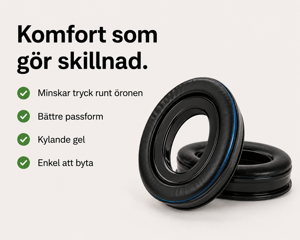 Gelkuddar, kompatibel med Peltor hörselkåpor
